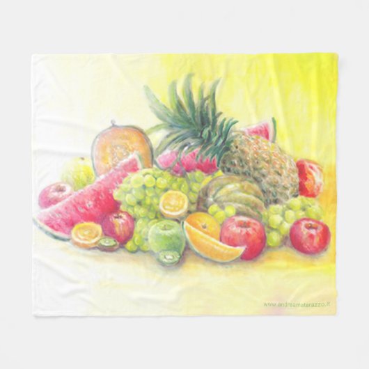 Gelukkig fruit fleece deken (Voorkant (Horizontaal))