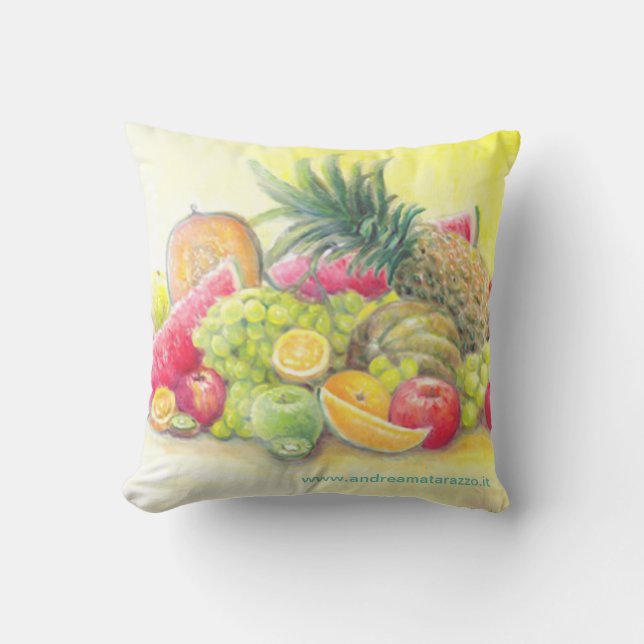 Gelukkig fruit kussen (Voorkant)