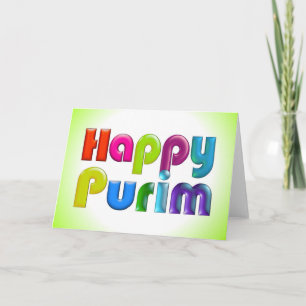 GELUKKIG funky Wenskaart PURIM Kaart
