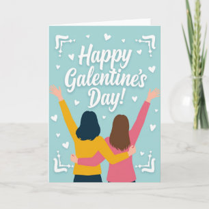 Gelukkig Galentines Beste Vriendinnen Kaart