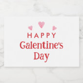 Gelukkig Galentine's Day-feestfavoriet Sparkling Wijnetiket (Enkel label)