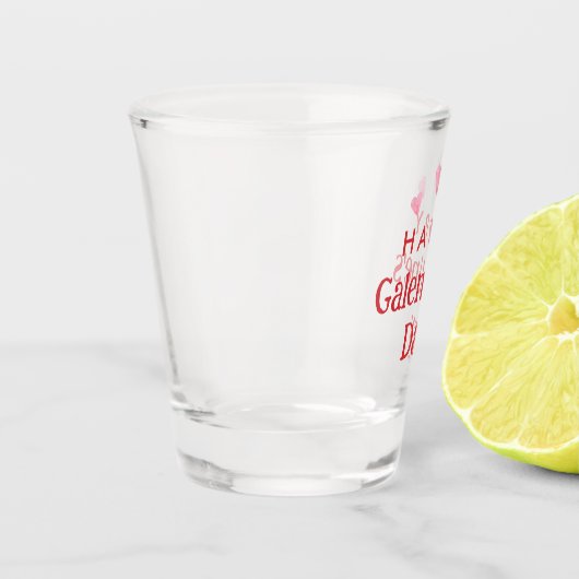 Gelukkig Galentine's Day Party Favor Shot Glas (Links)