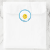 Gelukkig gebakken ei ronde sticker (Tas)
