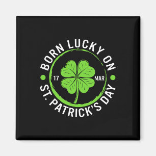 Gelukkig Geboren Op St. Patrick's Day 17 Maart Ier Magneet