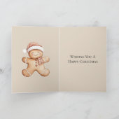 Gelukkig Gebruinde Brood en Ster Koekje Kaart (Binnen)