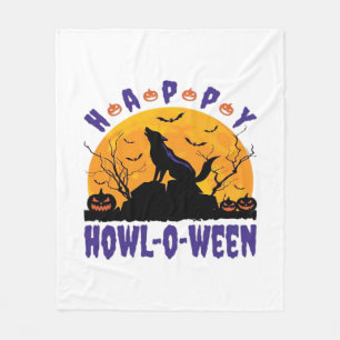 Gelukkig Gehuil O Ween Grijnzende Halloween Hond E Fleece Deken