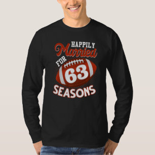 Gelukkig gehuwd voor 63 Football seizoenen 63e bij T-shirt