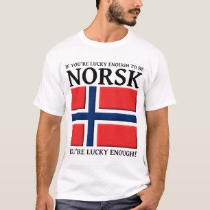 Gelukkig genoeg om een Norsk-shirt te hebben T-shirt