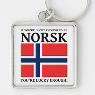 Gelukkig genoeg om een Norsk-sleutelhanger te zijn Sleutelhanger