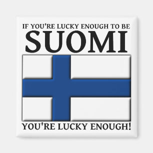 Gelukkig genoeg om een Suomi Finse magneet te zijn