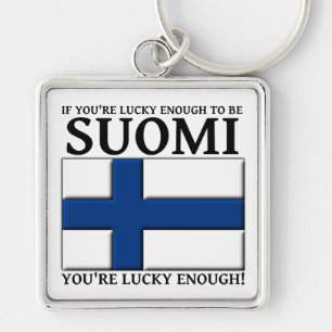 Gelukkig genoeg om een Suomi-sleutelhanger te zijn Sleutelhanger