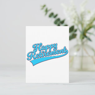 Gelukkig gepensioneerd Blauw editie Feestdagenkaart