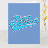 Gelukkig gepensioneerd Blauw editie Kaart (Gele Bloem)