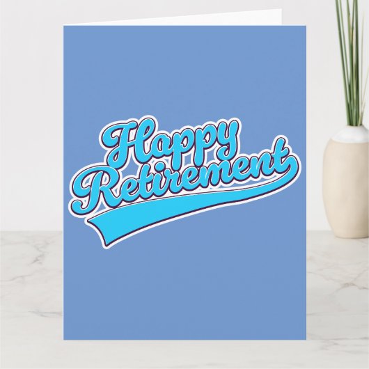 Gelukkig gepensioneerd Blauw editie Kaart (Voorkant)
