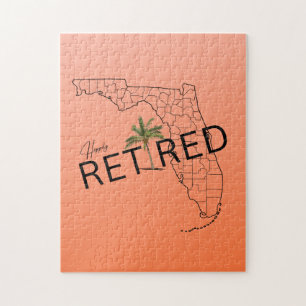 Gelukkig Gepensioneerd Florida kaart en tropische  Legpuzzel