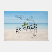 Gelukkig gepensioneerd Florida Tropical Beach & Pa Deurmat (Voorkant)