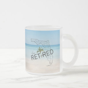 Gelukkig gepensioneerd Florida Tropical Beach & Pa Matglas Koffiemok