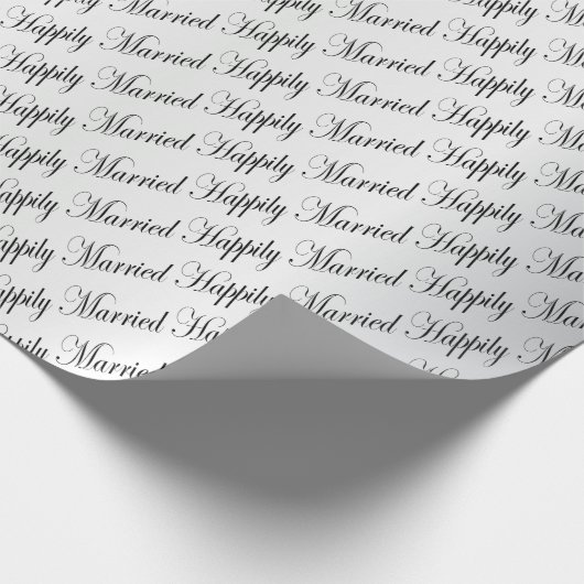 gelukkig getrouwd | Bruiloft | Verjaardag Cadeaupapier (Hoek)