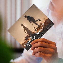 Gelukkig getrouwd Elopement Briefkaart