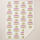 Gelukkig getrouwd sherpa deken (Voorkant)