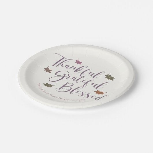 Gelukkig Gezegende Thanksgiving zonder grenzen Papieren Bordje (Gekanteld)