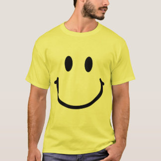 Gelukkig Gezicht Geel T-shirt