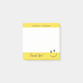 Gelukkig gezicht glimlachen Dank je personaliseren Post-it® Notes