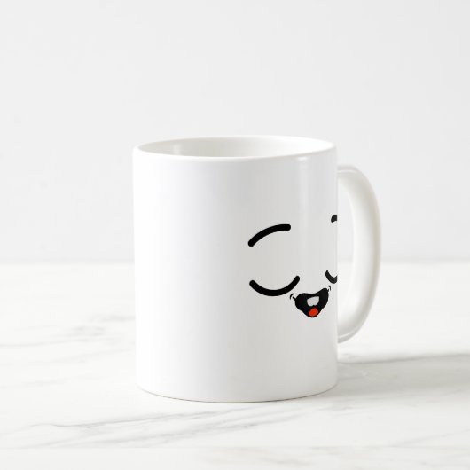 gelukkig gezicht koffiemok (Voorkant rechts)