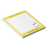 Gelukkig gezicht Vergeet niet om naam toe te voege Notitieblok (Schuin)