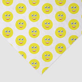 Gelukkig glimlachend geel emoji patroon tissuepapier (Detail)