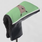 Gelukkig glimlachend schattig caka-cartoon ontwerp golfheadcover (3/4 voorkant)