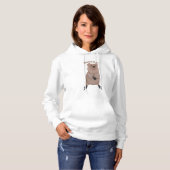Gelukkig glimlachend schattig caka-cartoon ontwerp hoodie (Voorkant volledig)