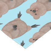 Gelukkig glimlachend schattig caka-cartoon ontwerp korte tafelloper (Hoek)