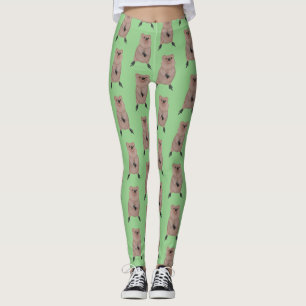Gelukkig glimlachend schattig caka-cartoon ontwerp leggings
