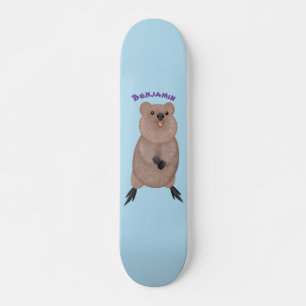 Gelukkig glimlachend schattig caka-cartoon ontwerp skateboard
