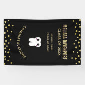 Gelukkig glimlachend tandheelkundig Afstuderen Spandoek (Horizontaal)