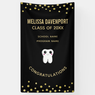 Gelukkig glimlachend tandheelkundig Afstuderen Spandoek