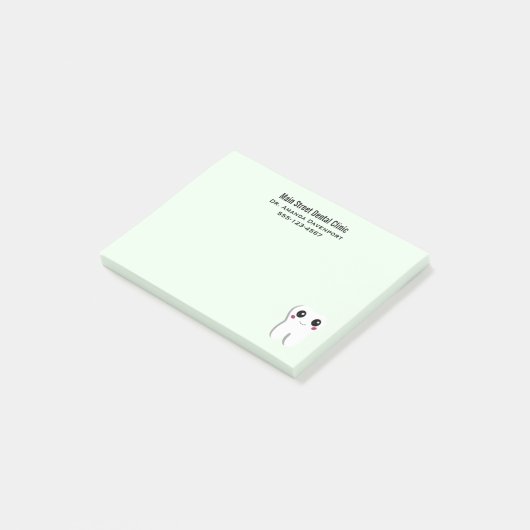 Gelukkig glimlachend tandtandheelkundig deeg post-it® notes (Schuin)