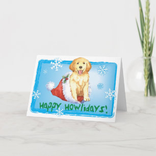 Gelukkig Golden retriever Howliday Feestdagen Kaart