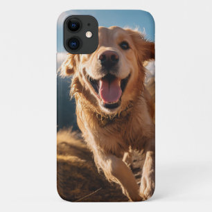Gelukkig Golden Retriever Running iPhone 11 Hoesje