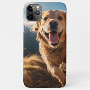 Gelukkig Golden Retriever Running iPhone 11 Pro Max Hoesje