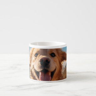Gelukkig Golden Retriever Running Espresso Kop