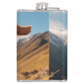 Gelukkig Golden Retriever Running Heupfles (Achterkant)