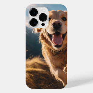 Gelukkig Golden Retriever Running iPhone 14 Pro Max Hoesje