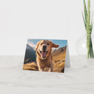 Gelukkig Golden Retriever Running Kaart