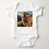 Gelukkig Golden Retriever Running Romper (Voorkant)