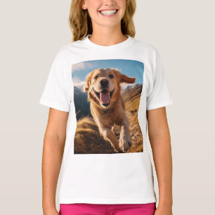 Gelukkig Golden Retriever Running T-shirt