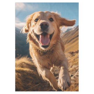 Gelukkig Golden Retriever Running Tafelkleed