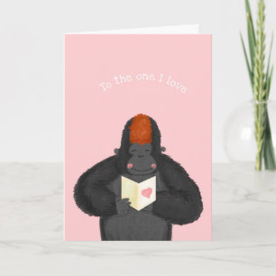 Gelukkig Gorilla Valentijnskaart Kaart