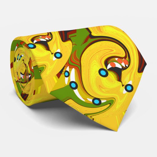 Gelukkig gouden pad stropdas (Opgerold)